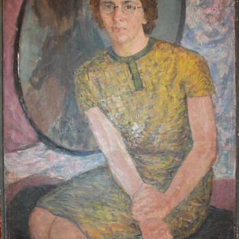 "Dzidras Ezergailes portrets". Autors: māksliniece Milda Bīrīte. 1984. g.
ANM 15043
