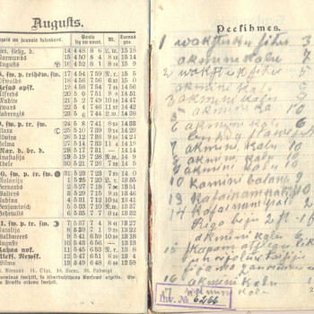 Kabatas kalendārs. 1913. g.
ANM 6266