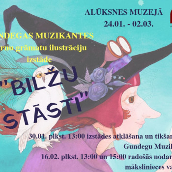 Gundegas Muzikantes bērnu grāmatu ilustrāciju izstāde "Bilžu stāsti"